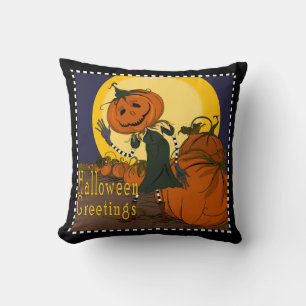 Cojín Decorativo Vintage Jackolantern Halloween Pillow