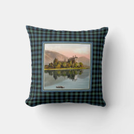 Cojín Decorativo Vintage Kilchurn Castle Clan Campbell Tartan