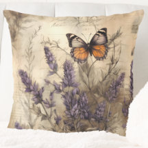 Vintage Lavender Butterfly Illustration