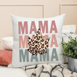 Cojín Decorativo Vintage Leopard Mama Cute Mejor Aniversario De Mam