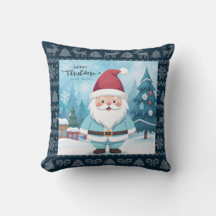 Cojín Decorativo Vintage, lindo Santa Claus, Navidades diseñan arte
