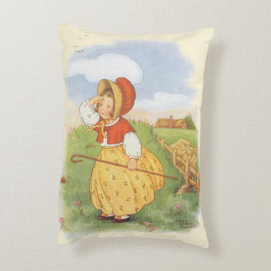 Cojín Decorativo Vintage Little Bo Peep Rima Infantil de Mother Goo
