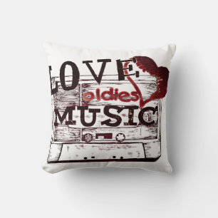 Cojín Decorativo Vintage Love Oldies Music Pillow