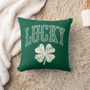 Cojín Decorativo Vintage Lucky Clover St Patrick's Day