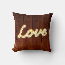 Cojín Decorativo Vintage Marquee Lights Love Cushion - tablero de p