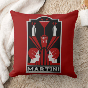 Cojín Decorativo Vintage Martini Art Deco