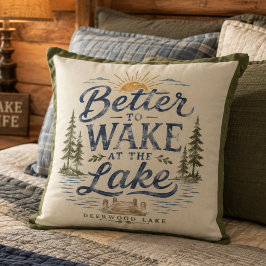 Cojín Decorativo Vintage Mejor Despertar Deerwood Lake