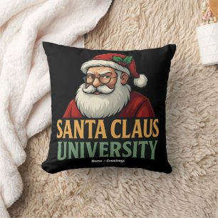 Cojín Decorativo Vintage Merry Christmas Santa Claus University