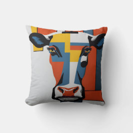 Cojín Decorativo vintage mondrian animal cow 2