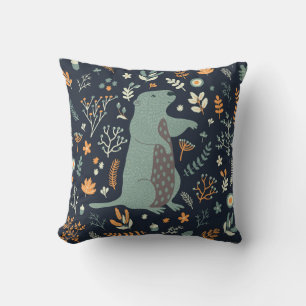 Cojín Decorativo Vintage Natural Set: Floral de marmota