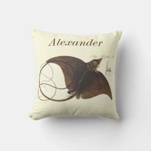 Cojín Decorativo Vintage nautical Manta Ray Watercolor