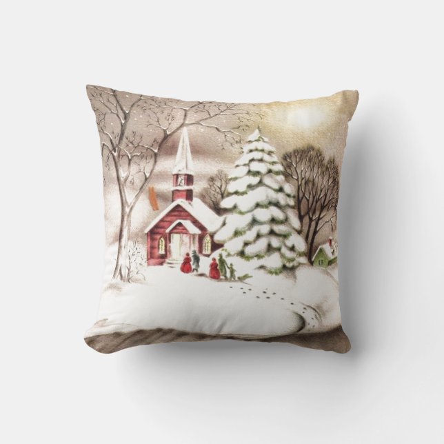 Cojín Decorativo Vintage navidad invierno (Anverso)