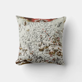 Cojín Decorativo Vintage North Pole Old Antiguo Map World