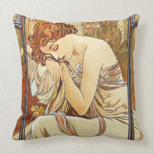 Cojín Decorativo Vintage Nouveau del resto de la noche de Alfonso