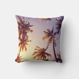 Cojín Decorativo Vintage Palm Trees Blue Sky