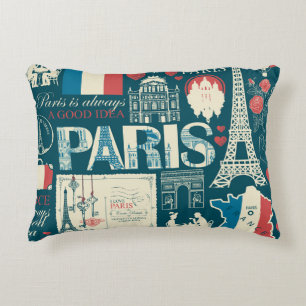 Cojín Decorativo Vintage parisino: Elegancia de la República France