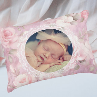 Cojín Decorativo Vintage Personalized Memory Roses Lace