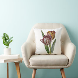 Cojín Decorativo Vintage Pillow de los tulipanes rojos