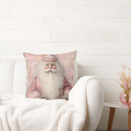 Cojín Decorativo Vintage Pink Santa Christmas