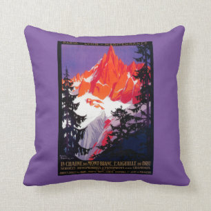 Cojín Decorativo Vintage PosterEurope de Chaine De Mont Blanc del
