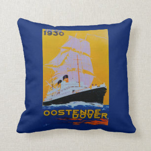 Cojín Decorativo Vintage PosterEurope de Oostende Dover