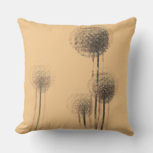 Cojín Decorativo Vintage Resumen Árboles de flores otoñales