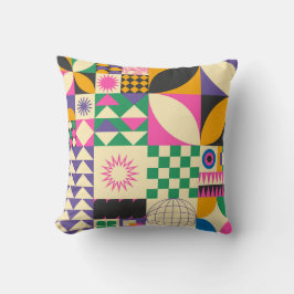 Cojín Decorativo Vintage Resumen de patrones de arte geométrico