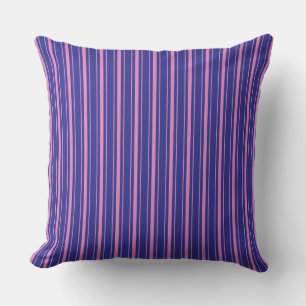 Cojín Decorativo Vintage Retro Azul Rosa Rayas Garrapiñada Pinstrip