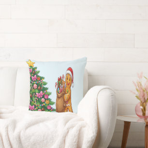 Cojín Decorativo Vintage Retro Rojo Caramelo Caña País de las Marav