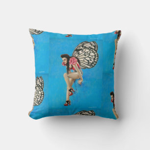 Cojín Decorativo Vintage Rockabilly Fairy Square Throw Cushion