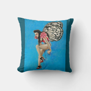 Cojín Decorativo Vintage Rockabilly Fairy Throw Cushion