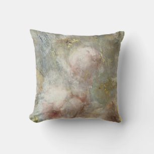 Cojín Decorativo Vintage Rosa Floral Con Acentos De Oro