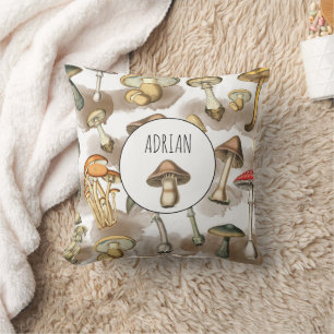 Cojín Decorativo Vintage Rustic Forest Mushrooms