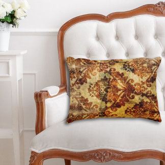 Cojín Decorativo Vintage Rustic Otoño otoño Brown Damask