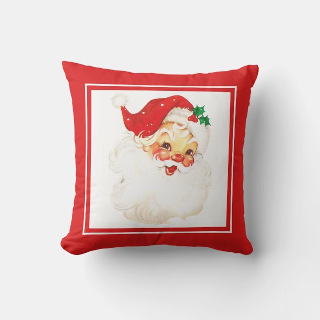 Cojín Decorativo Vintage Santa Claus (Anverso)