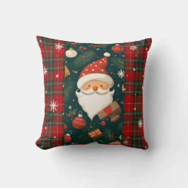 Cojín Decorativo Vintage Santa Claus Christmas Throw Pillow