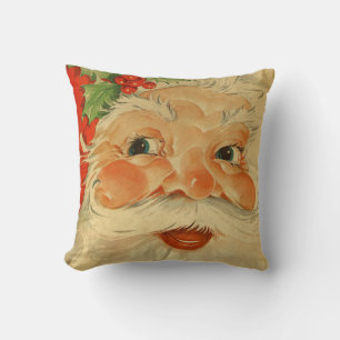 Cojín Decorativo Vintage Santa Claus Face Retro Kris Kringle