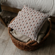 Vintage Scandinavia Folk Art Tulip Faux Linen