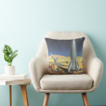 Cojín Decorativo Vintage Science Fiction Desert Planet con cohetes<br><div class="desc">Ilustracion vintage futurista en el espacio exterior y planetas ciencia ficción imagen del cohete. Un cohete de ciencia ficción de viajes y transporte retro en un planeta extranjero o una luna con astronautas explorando el terreno en este desconocido mundo extraterrestre. Un clásico de los años 50: el diseño de ciencia...</div>
