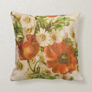 Cojín Decorativo Vintage Shabby Chic Shabby Chic Rustic Poppies