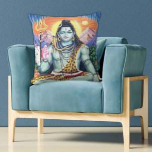 Cojín Decorativo Vintage Shiva Spiritual - Samadhi pacífico