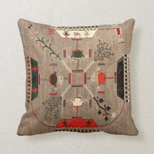 Cojín Decorativo Vintage Southwestern Art Navajo Sandpainting Rug