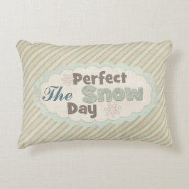 Cojín Decorativo Vintage strister invierno nieve día lindo cita