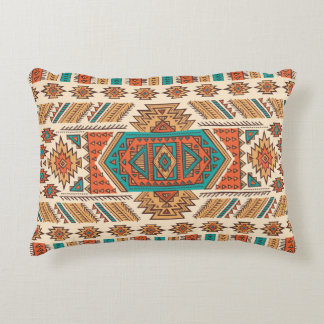 Cojín Decorativo Vintage tribal: Patrón étnico sin foco