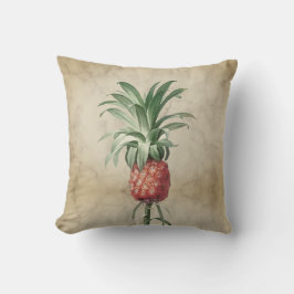 Cojín Decorativo Vintage Tropical Pineapple Botanical Elegante