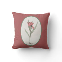 Vintage Tulip Botánico Cameo su nombre al revés