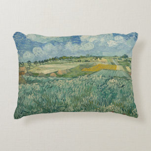 Cojín Decorativo Vintage Van Gogh Plain en Auvers con nubes de lluv