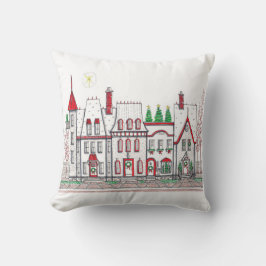 Cojín Decorativo Vintage Village Holiday Pillow