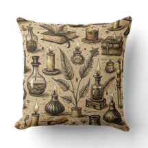 Vintage Witchcraft Books & Candles Pattern