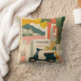 Cojín Decorativo Vintage Yellow Mediterranean Lemons Italian Coast 